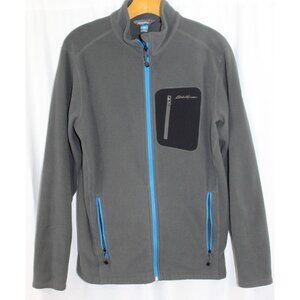 Eddie Bauer First Ascent Mens Grey Full Zip Fleece Polartec Sweatshirt‎ M